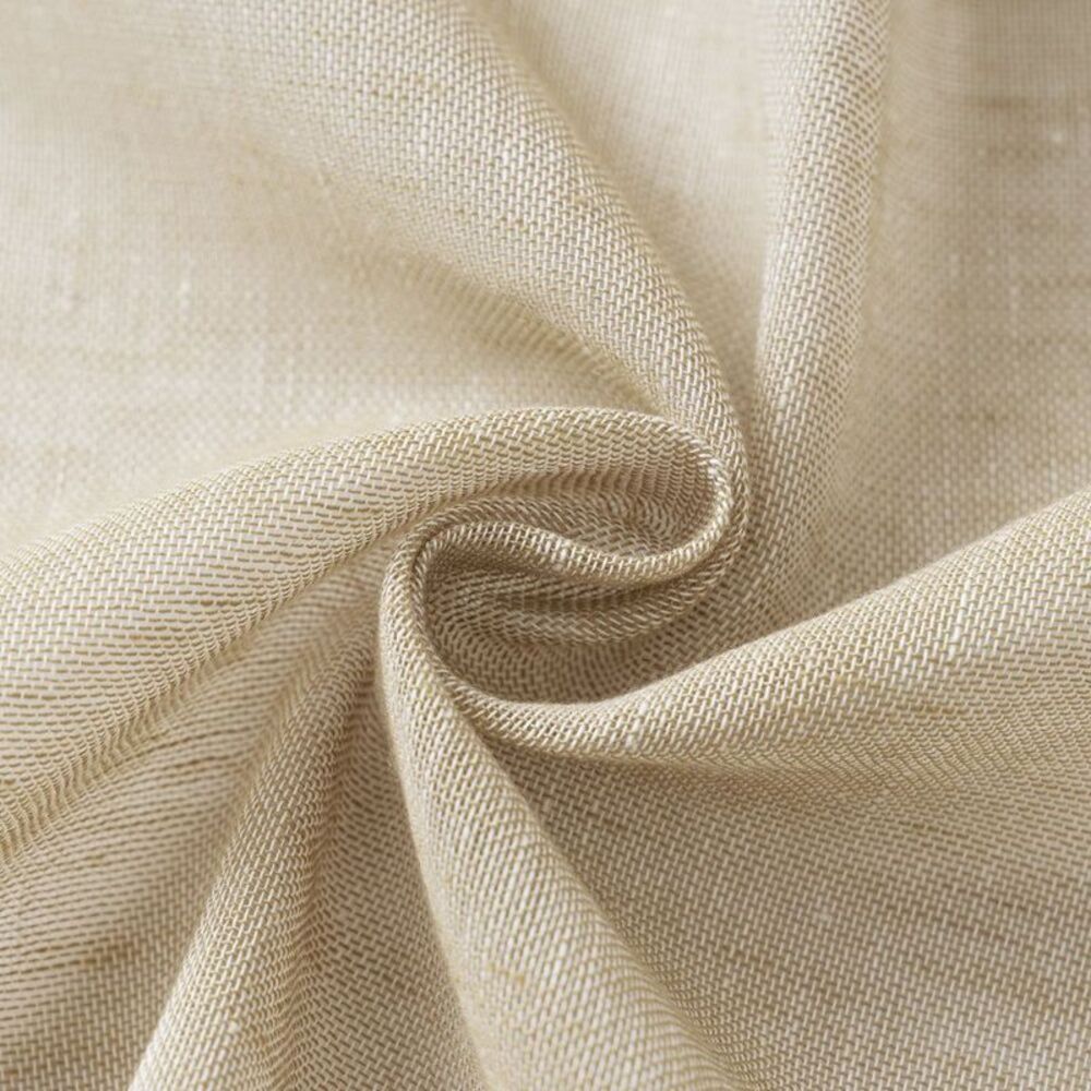 Natural Linen Semi Sheer Curtains Grommet Soft Privacy Drapes Linen 52"W x 54"L